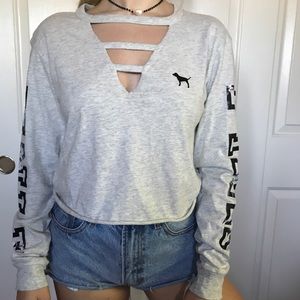 cutout Pink long sleeve